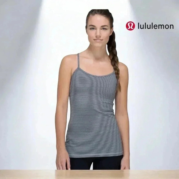 Lululemon, Power Y Tank, Size 8, Black & Grey 🏃♀️➡️ - Picture 1 of 11